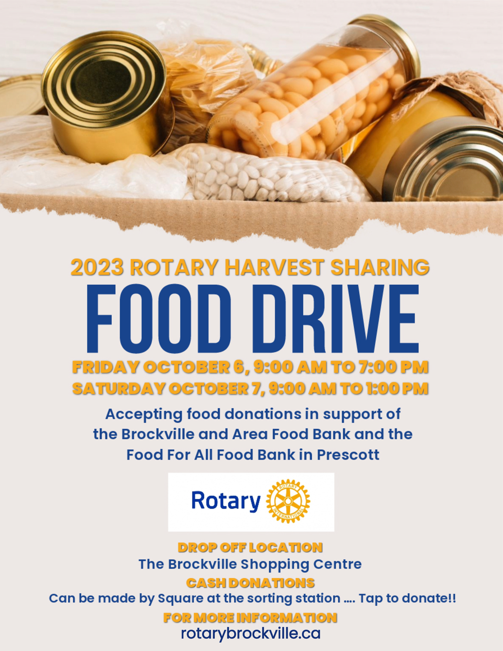 2023 rotary harvest sharing poster